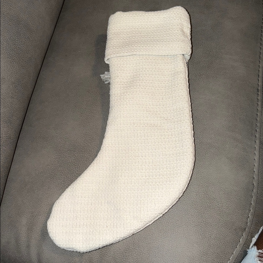 Wondershop Knit Metallic Thread Starburst and Pom Pom Stocking - Picture 3 of 5